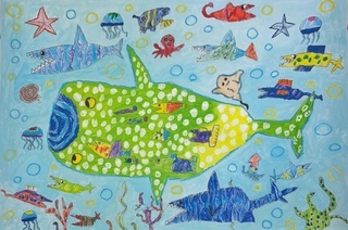 「きれいな海に、たくさんの魚たち」の画像