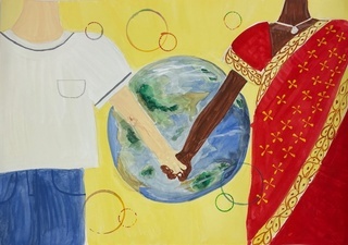 「手と手をつなげば」の画像