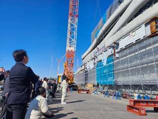 写真:新ごみ処理施設上棟式