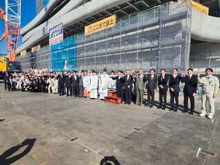 写真:新ごみ処理施設上棟式2