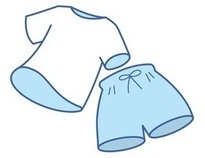 涼しげな服装のイラスト